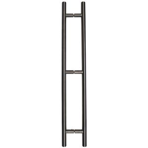 glass door pull handle / brushed stainless steel / contemporary
