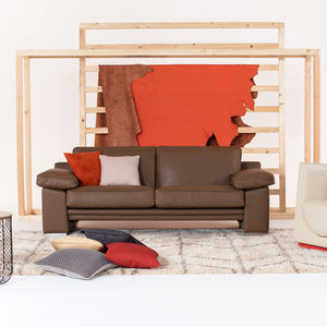 contemporary sofa / leather / for hotel / 2-person