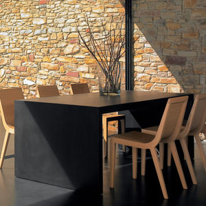 contemporary conference table / oak / rectangular / for public buildings