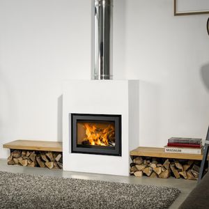 wood-burning fireplace