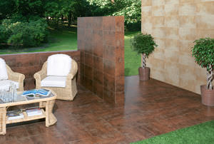 outdoor tile / for floors / porcelain stoneware / polished
