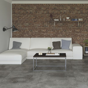 indoor tile / floor / porcelain stoneware / square