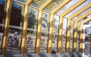 glue-laminated wood beam