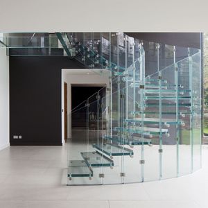 Helical staircase - FLY - HELICAL DESIGN - Siller Stairs - glass step ...