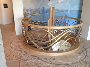 helical staircase / wooden frame / wooden steps / with risers
