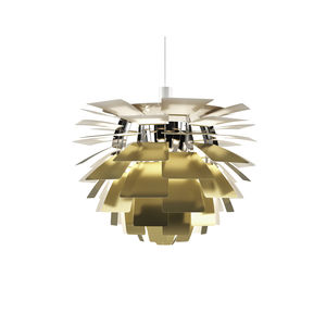 pendant lamp / contemporary / chrome steel / aluminum