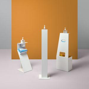 floor-standing disinfectant dispenser
