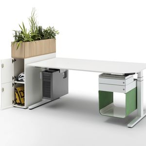 commercial desk and storage set