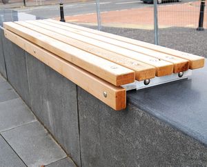 contemporary public bench