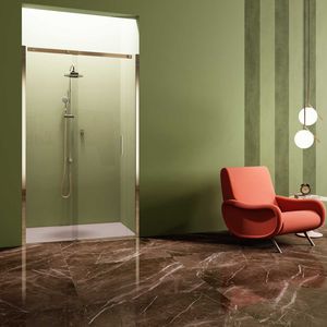 sliding shower screen / for alcoves / glass