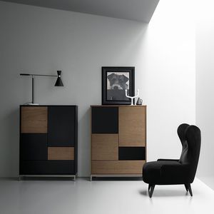 high sideboard / contemporary / wooden