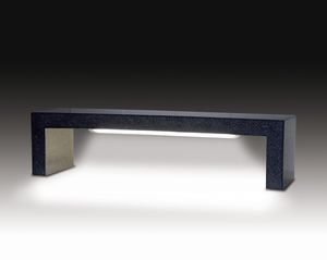 public bench / contemporary / polycarbonate / steel