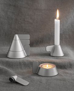 cast-zinc candle holder