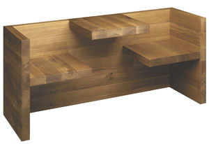 contemporary bench and table set