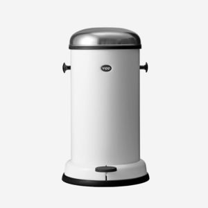 bathroom trash can / steel / stainless steel / foot-operated