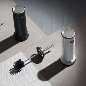 stainless steel toilet brush / plastic / floor