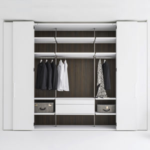 contemporary walk-in wardrobe