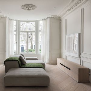 solid parquet floor / glued / Douglas fir / oiled