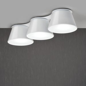 contemporary ceiling light / conical / metal / acrylic