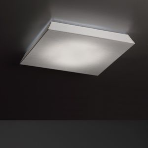 contemporary ceiling light / square / linen / LED