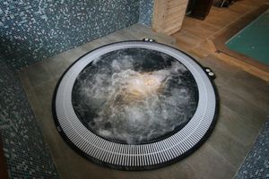 built-in hot tub