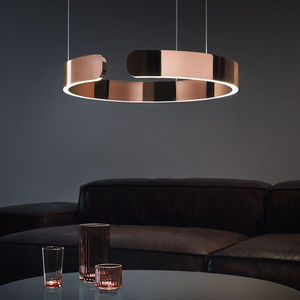 pendant lamp / contemporary / aluminum / height-adjustable