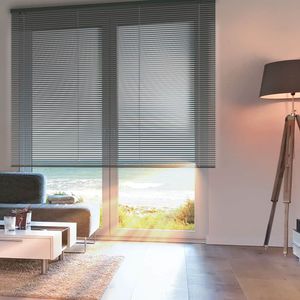 Venetian blinds / aluminum / motorized / chain-operated