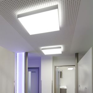 contemporary ceiling light / square / acrylic / opalescent glass