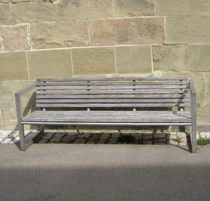 contemporary public bench