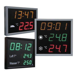contemporary clocks / digital / outdoor / wall-mounted