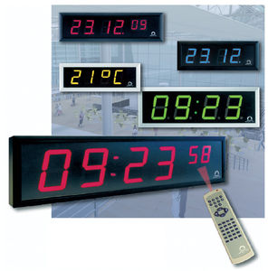 contemporary clocks / digital / LED / wall-mounted