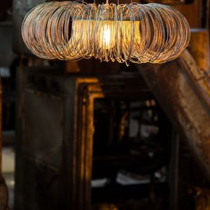 original design ceiling light / round / nickel / incandescent
