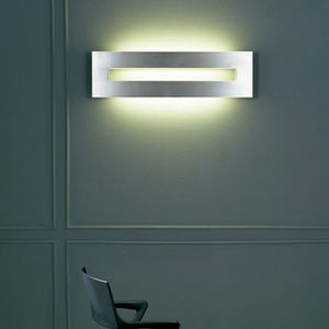 contemporary wall light / metal / halogen / rectangular