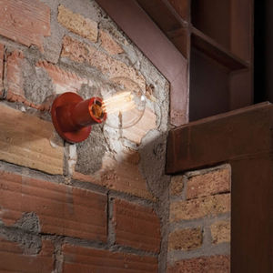 contemporary wall light / metal / LED / round