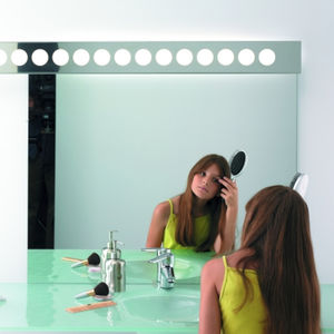 contemporary wall light / stainless steel / satin / LED