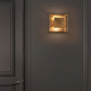 contemporary wall light / metal / LED / square