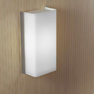 contemporary wall light / chromed metal / glass / halogen