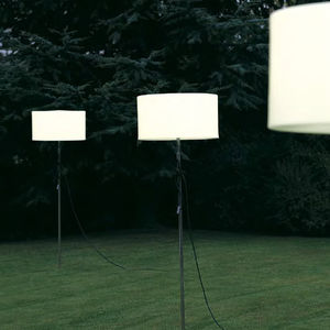 floor-standing lamp / contemporary / stainless steel / polyethylene