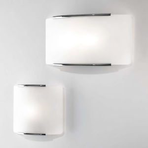 contemporary wall light / glass / halogen / rectangular