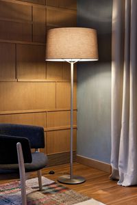 floor-standing lamp / contemporary / metal / cotton