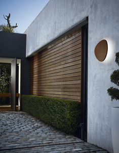 contemporary wall light / outdoor / aluminum / wooden