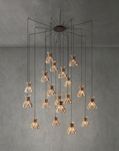 pendant lamp / contemporary / aluminum / wooden