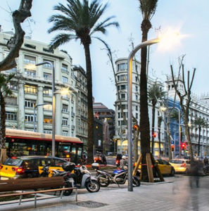 urban lamppost / contemporary / galvanized steel / LED