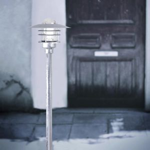 garden bollard light / traditional / galvanized steel / LED