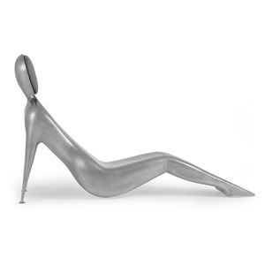 original design chaise longue / aluminum / brass