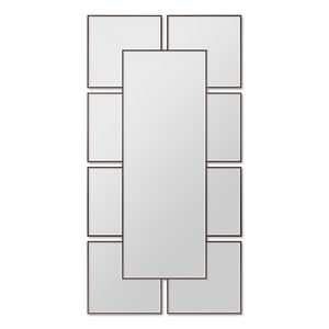 wall-mounted mirror / original design / rectangular / wood with gold leaf finish