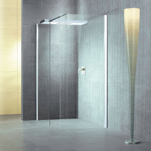 walk-in shower / glass / corner
