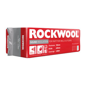 acoustic insulation / stone wool / for flooring / for partition walls