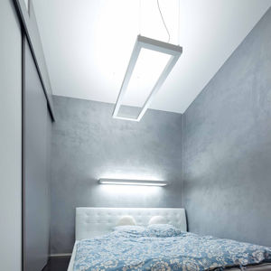 hanging light fixture / LED / rectangular / aluminum