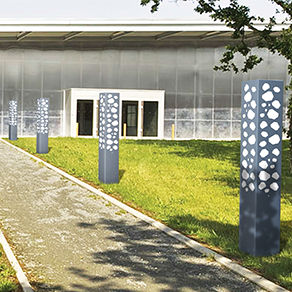 garden bollard light / contemporary / metal / LED